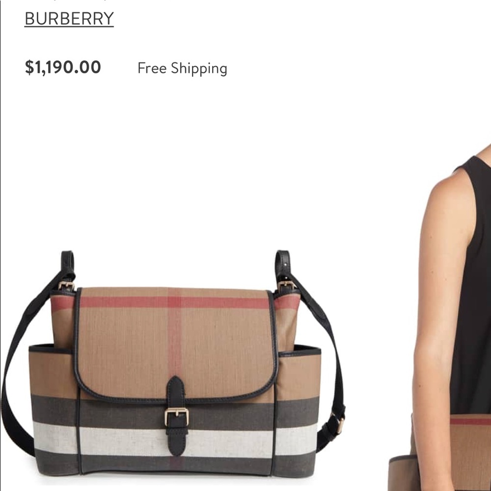 Burberry diaper bag